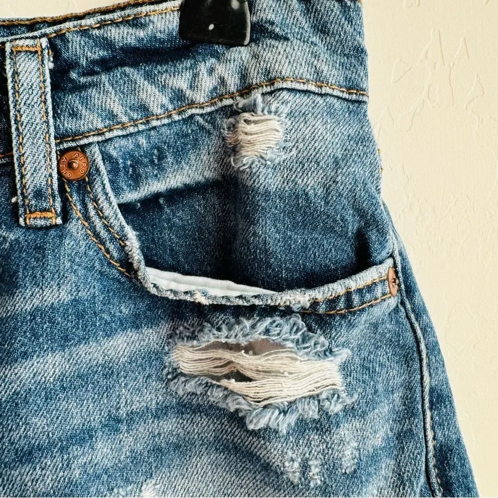 Aeropostale Tomboy Denim Shorty Shorts Size 2